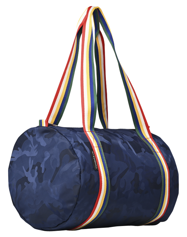 Caramel & Cie Weekendtas/Duffelbag - Vlinder Camo Blauw