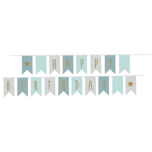 Jabadabado Bunting "Happy Birthday" - 3.5 Meter - Blue